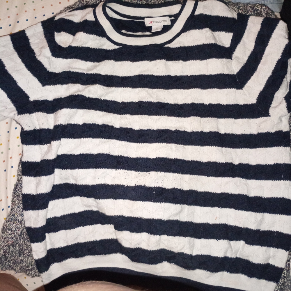 U.S. Polo Assn. Women's Navy and White Striped Tee
